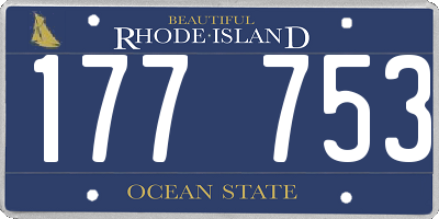 RI license plate 177753