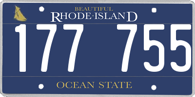 RI license plate 177755