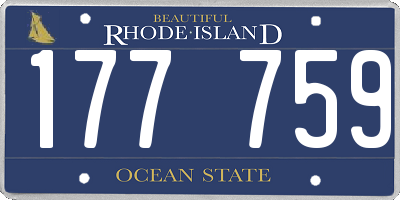 RI license plate 177759