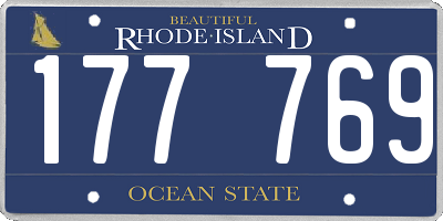 RI license plate 177769
