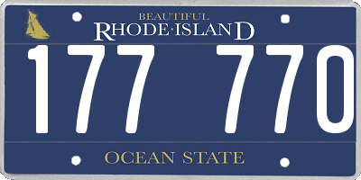RI license plate 177770