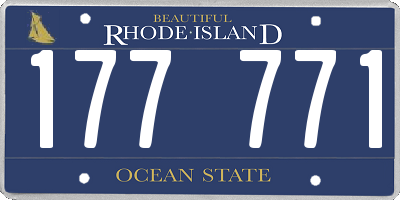 RI license plate 177771