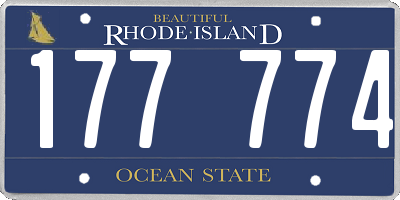 RI license plate 177774