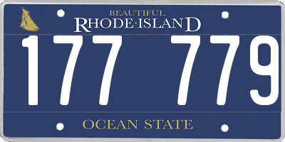 RI license plate 177779