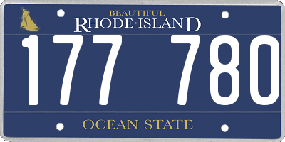 RI license plate 177780