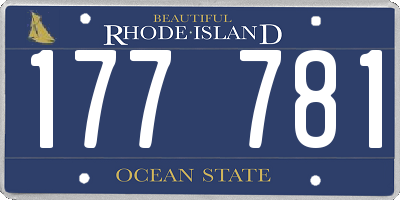 RI license plate 177781