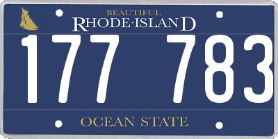RI license plate 177783