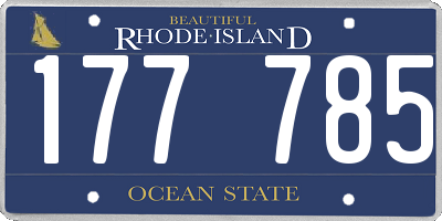 RI license plate 177785