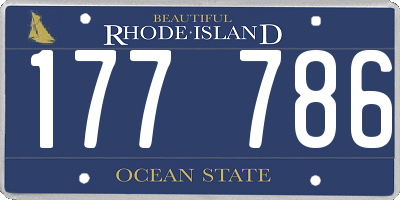 RI license plate 177786