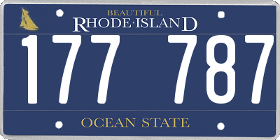 RI license plate 177787