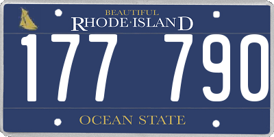 RI license plate 177790