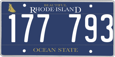 RI license plate 177793
