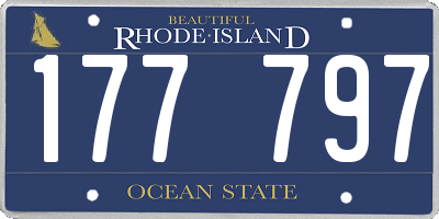 RI license plate 177797
