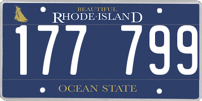 RI license plate 177799