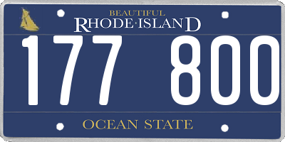 RI license plate 177800