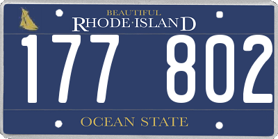 RI license plate 177802