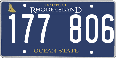 RI license plate 177806