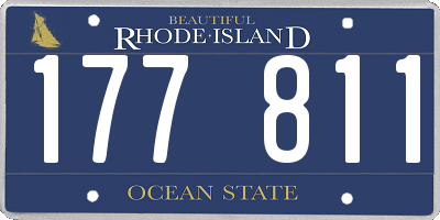 RI license plate 177811