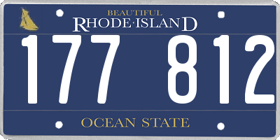RI license plate 177812