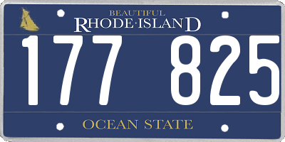 RI license plate 177825