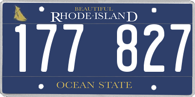 RI license plate 177827