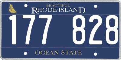 RI license plate 177828