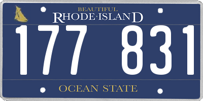 RI license plate 177831