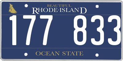 RI license plate 177833