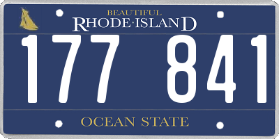 RI license plate 177841