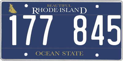 RI license plate 177845