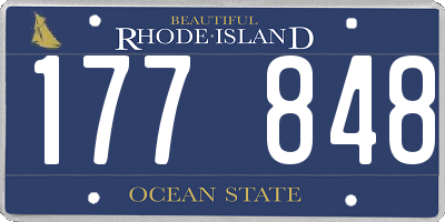 RI license plate 177848