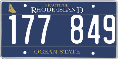 RI license plate 177849