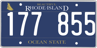 RI license plate 177855