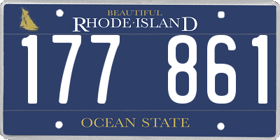 RI license plate 177861