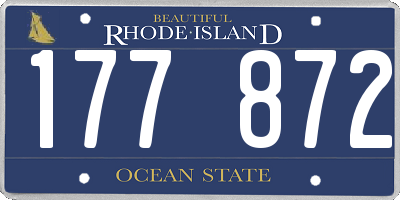 RI license plate 177872