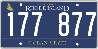 RI license plate 177877
