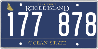 RI license plate 177878