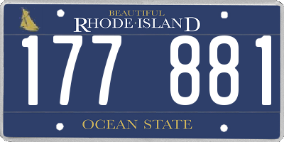 RI license plate 177881