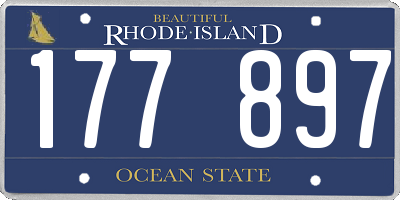 RI license plate 177897