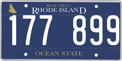 RI license plate 177899