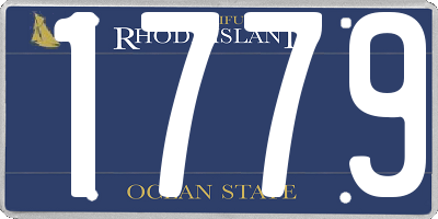 RI license plate 1779