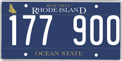 RI license plate 177900