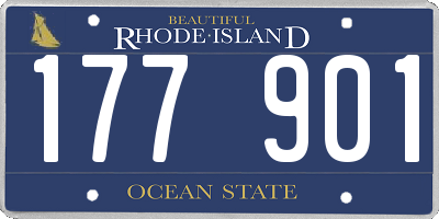 RI license plate 177901