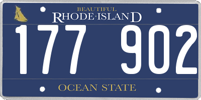 RI license plate 177902
