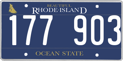 RI license plate 177903