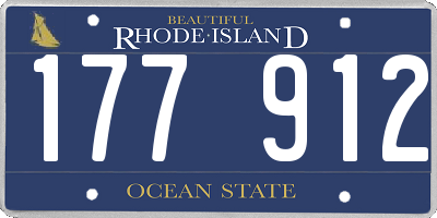 RI license plate 177912
