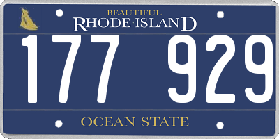 RI license plate 177929