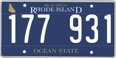 RI license plate 177931