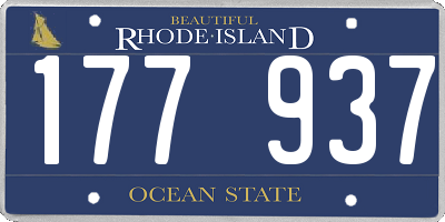 RI license plate 177937