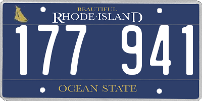 RI license plate 177941